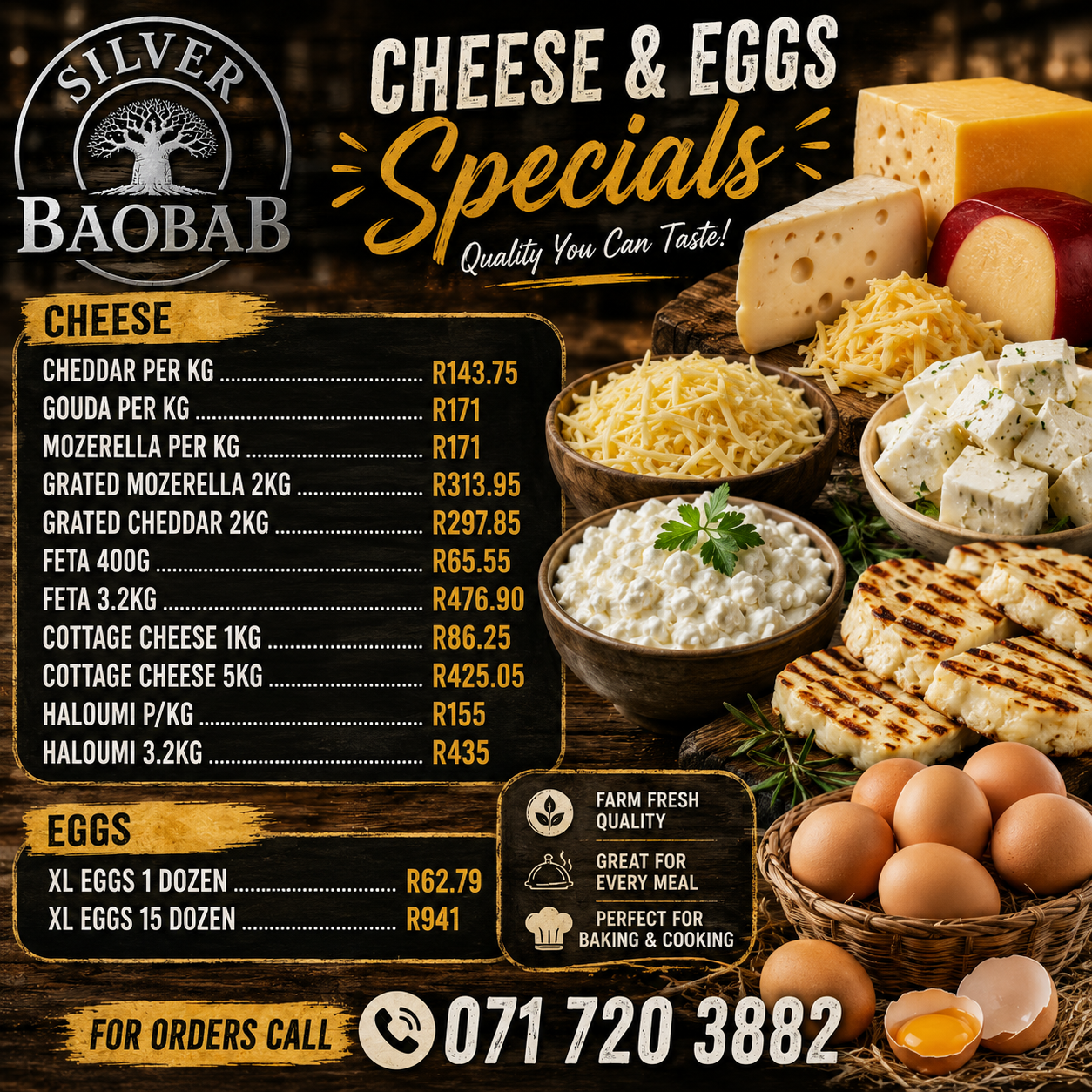 cheese price list